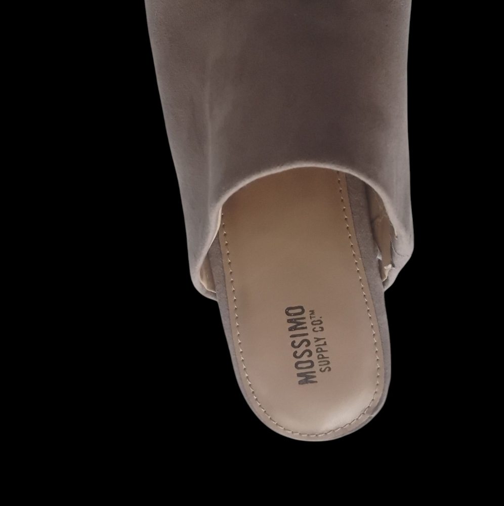 Mossimo Man-made Suede Elegant Tan Mules Sz 8 1/2 - Picture 9 of 10